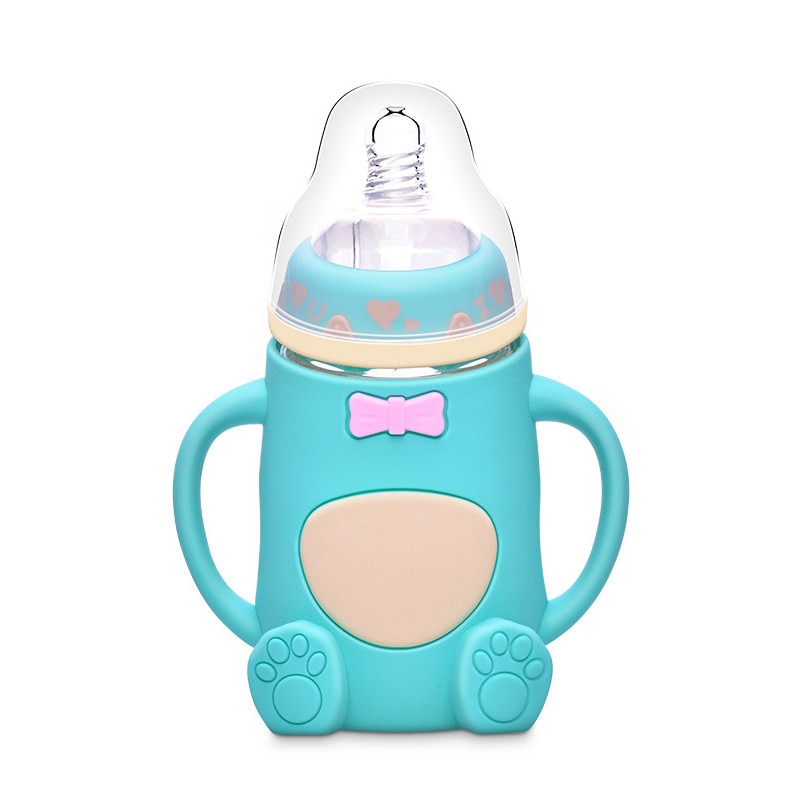 Baby Bottle with Handles Cute Feeding Bottle